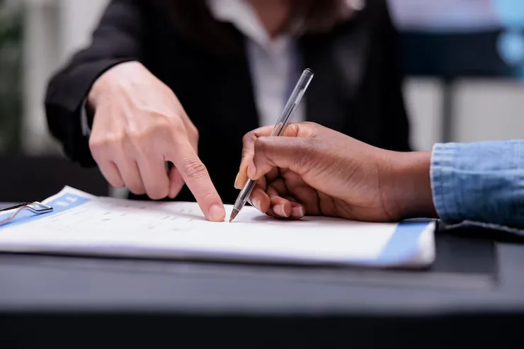 Paperwork reviewed together for document translation services