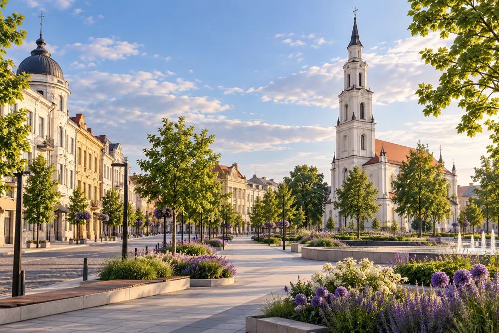 City-inspired illustration of Šiauliai